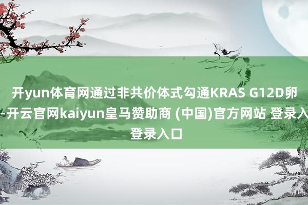 开yun体育网通过非共价体式勾通KRAS G12D卵白-开云官网kaiyun皇马赞助商 (中国)官方网站 登录入口